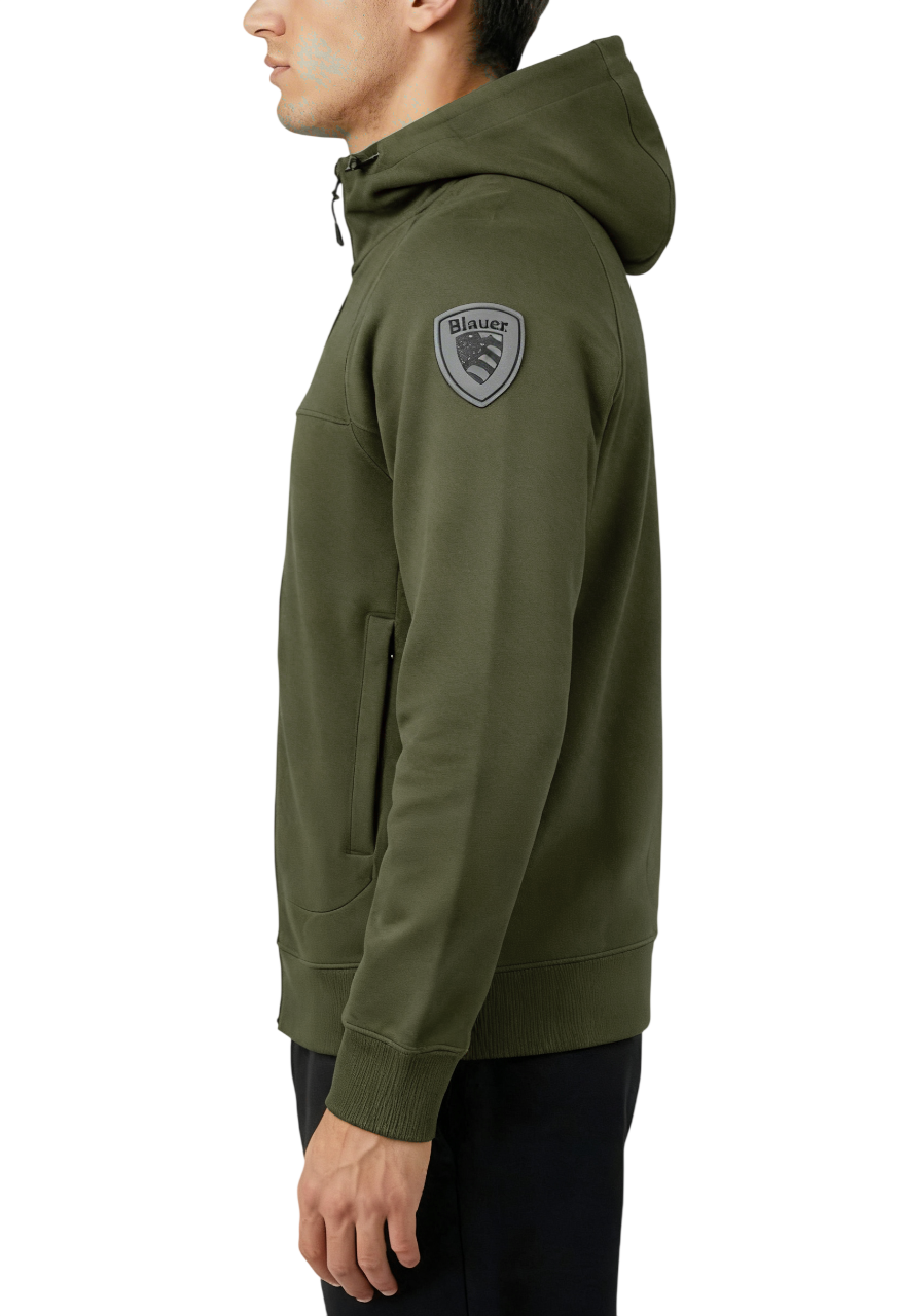 Felpa Uomo BLAUER Misto Neoprene Shaw Verde