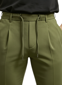 Pantalone Uomo F.Mattioli in Punto Milano Elasticizzato Salvia