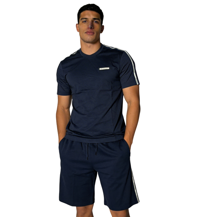 Completo Uomo EA7 Emporio Armani Cotone Misto Interlook Blu