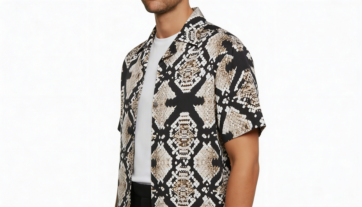 Camicia Uomo Richmond con stampa Snake luxury