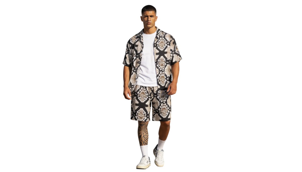 Camicia Uomo Richmond con stampa Snake luxury