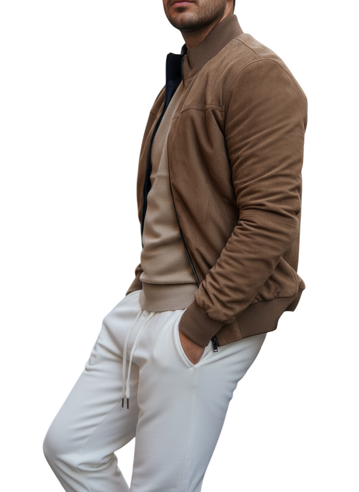 Giacca Uomo Pelle Scamosciato TALENTI Reversibile