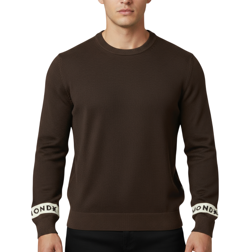 Maglia Uomo RICHMOND Bande Manica Brown