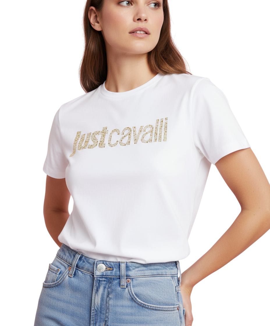 T-shirt Donna Just Cavalli Borchie