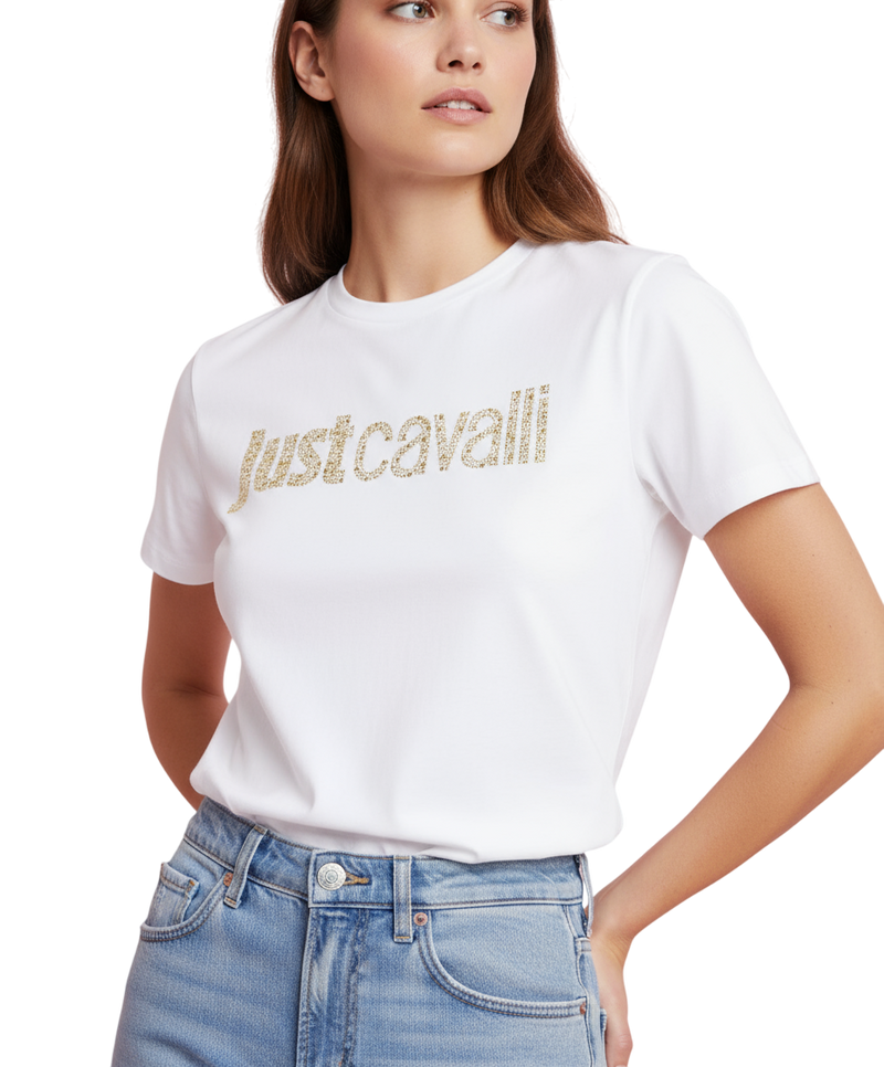 T-shirt Donna Just Cavalli Borchie