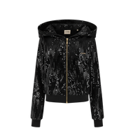 Felpa Donna GUESS in Paillettes Nera