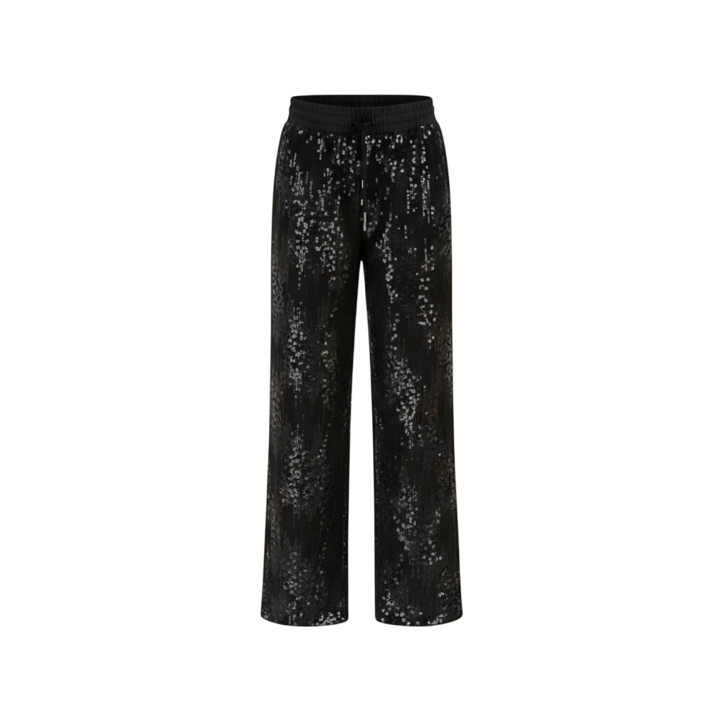 Pantalone Donna GUESS in Paillettes Nero
