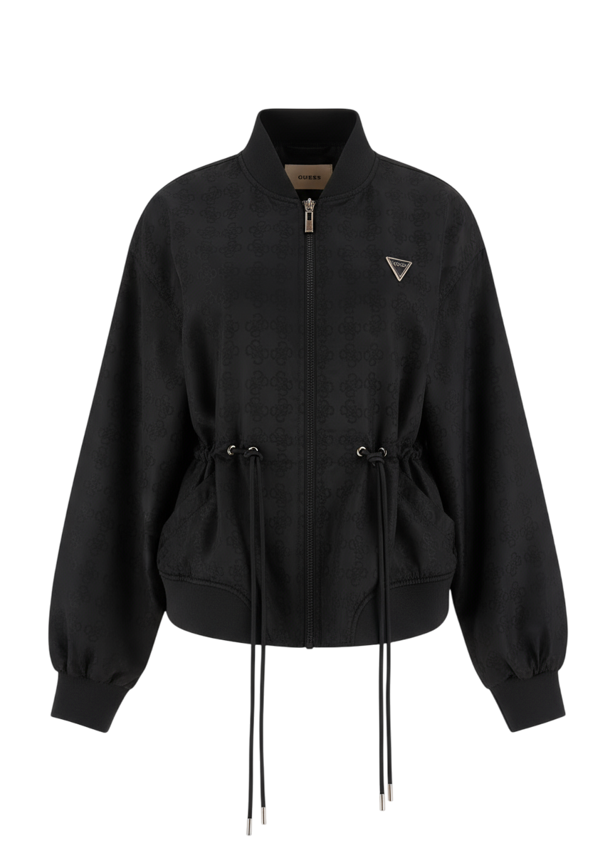 Giacca Donna GUESS Nylon Logo 4G Nera