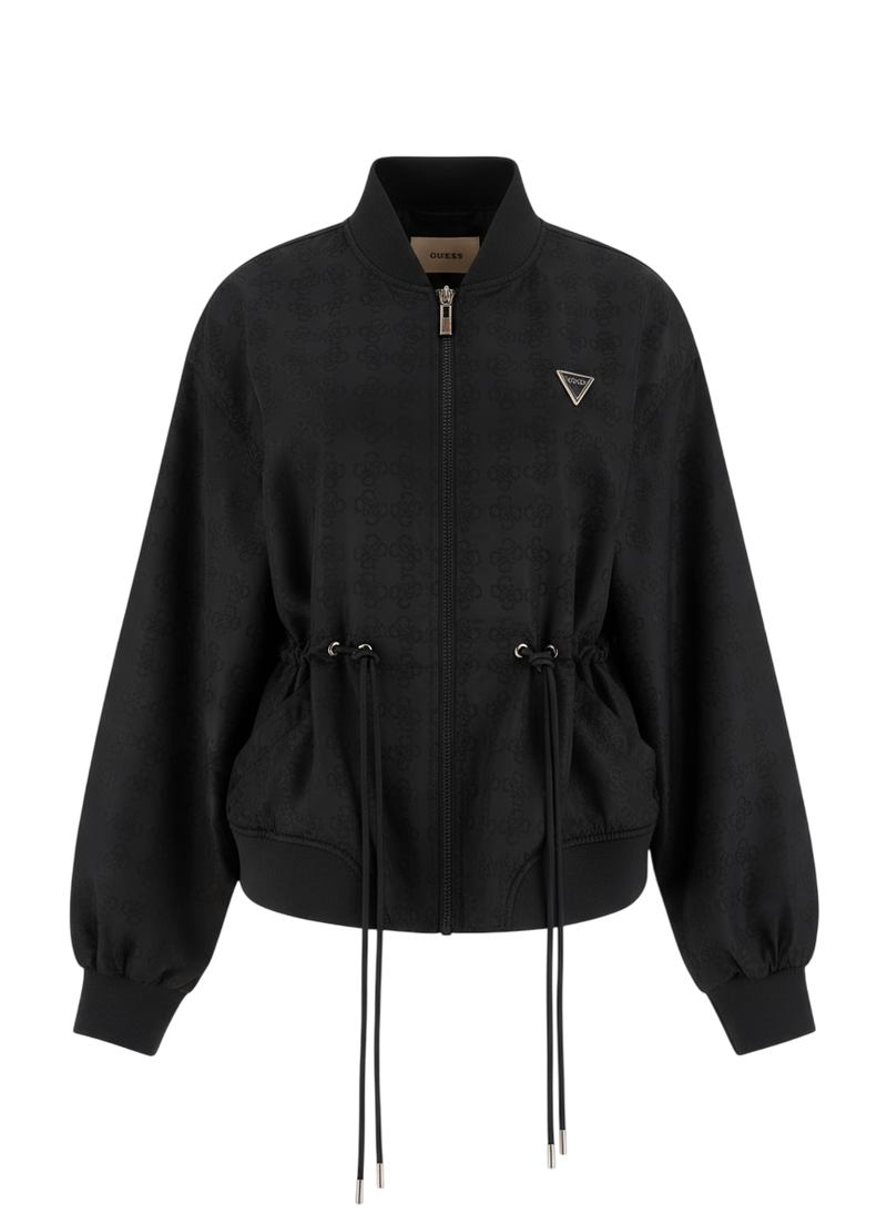 Giacca Donna GUESS Nylon Logo 4G Nera