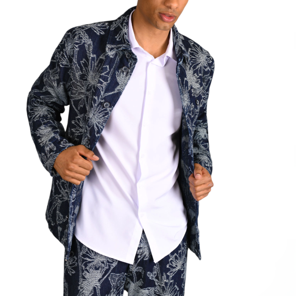 Giacca Uomo BERNA Ricamo Floreale