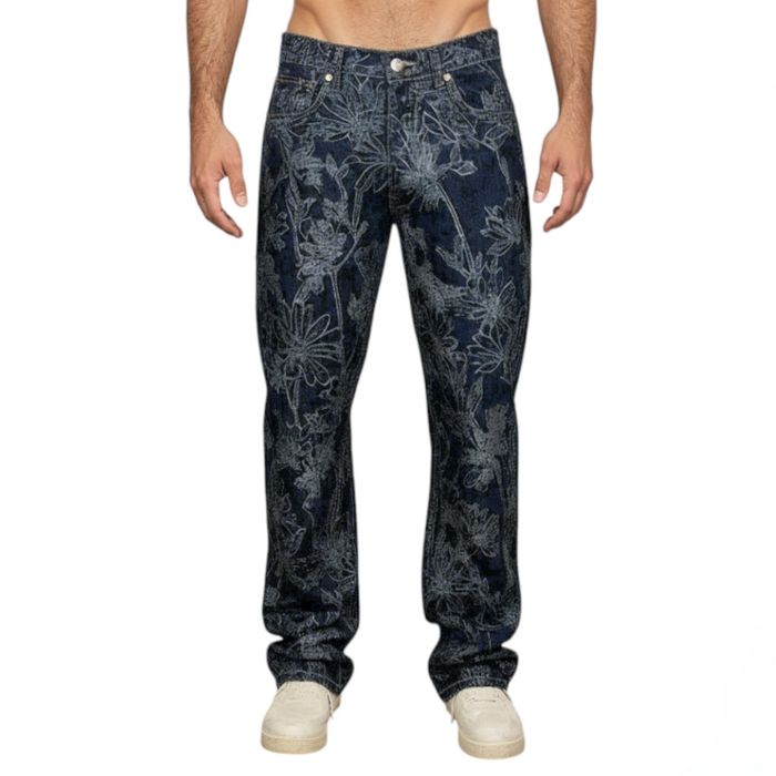 Jeans Uomo BERNA Ricamo Floreale