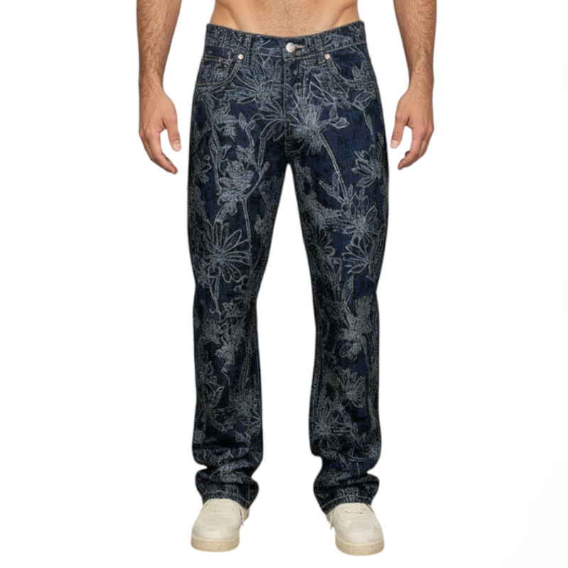 Jeans Uomo BERNA Ricamo Floreale