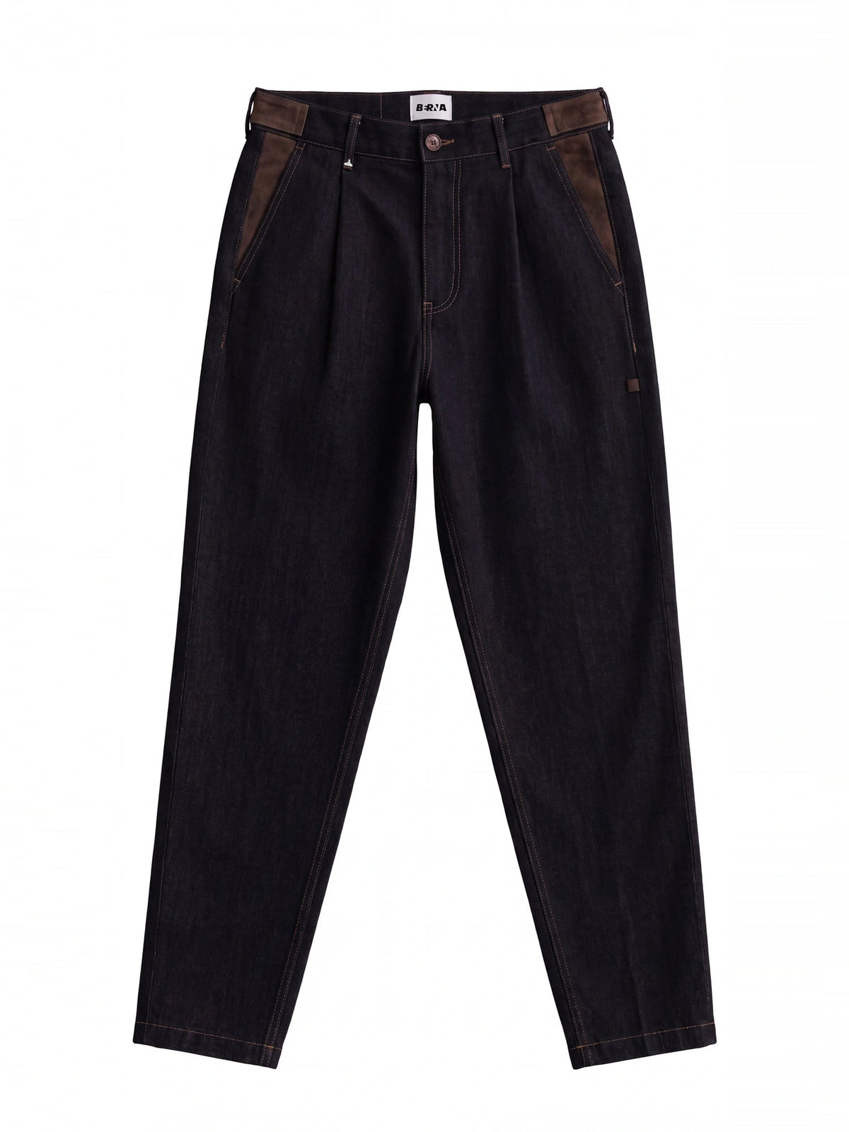 Jeans Uomo BERNA Cropped Denim Nero