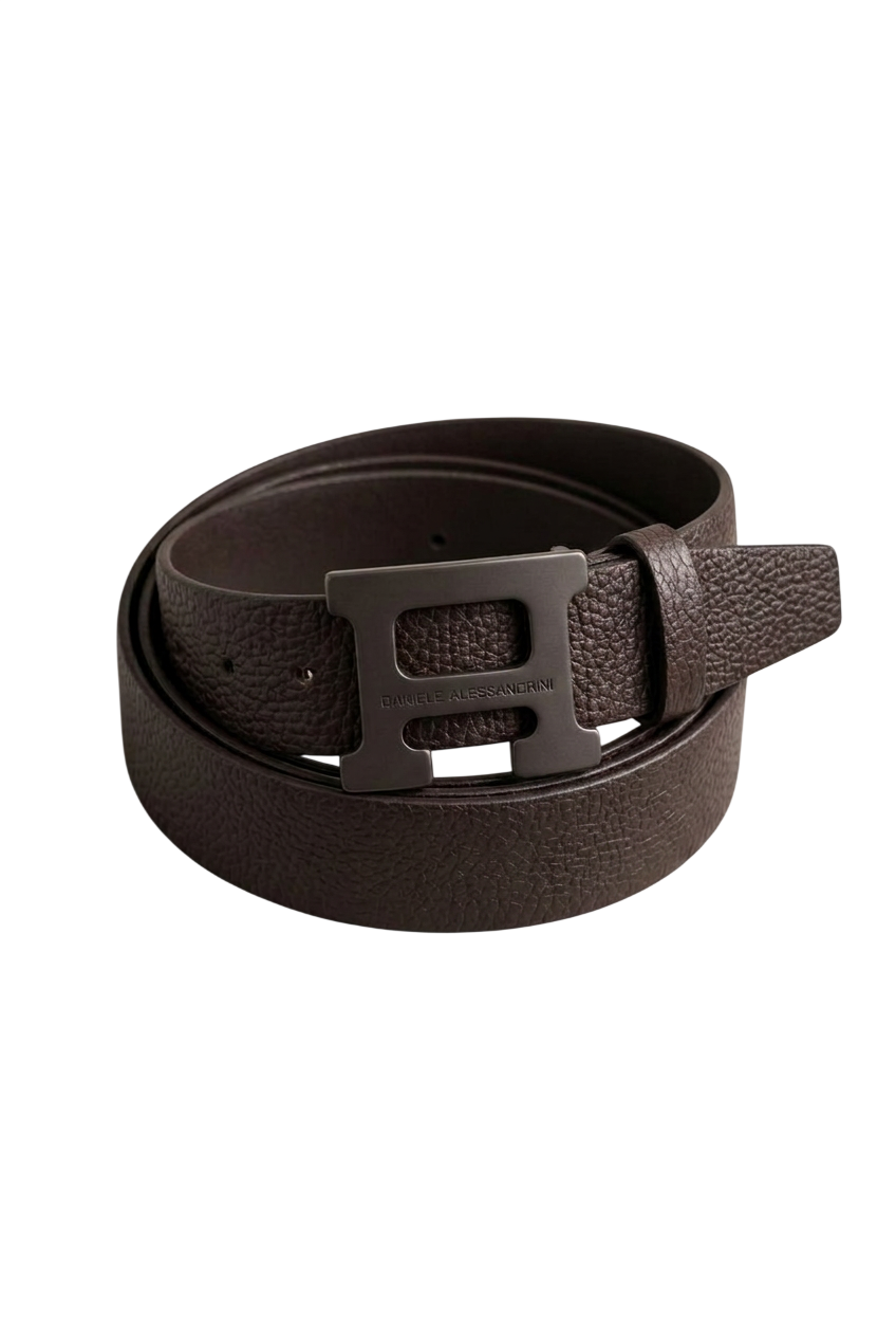Cintura Uomo DANIELE ALESSANDRINI Double-Face Moro-Blu