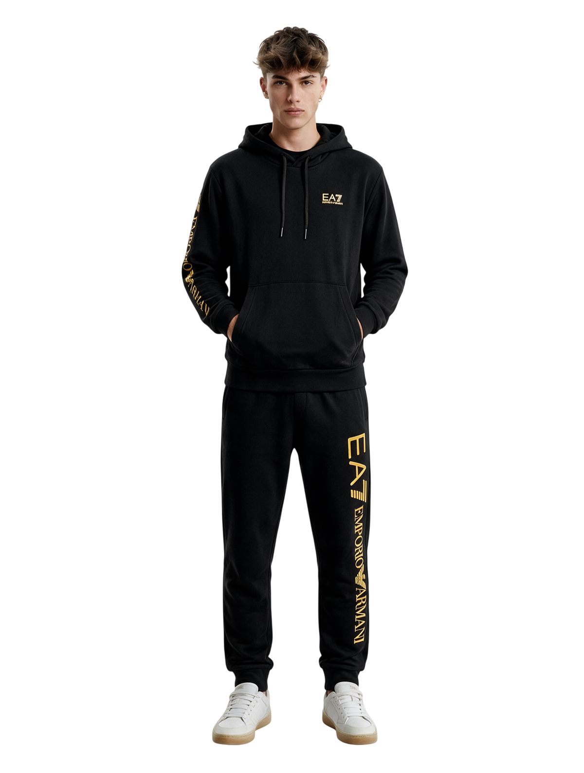 Tuta Uomo EA7 Emporio Armani Logo Oro Gold