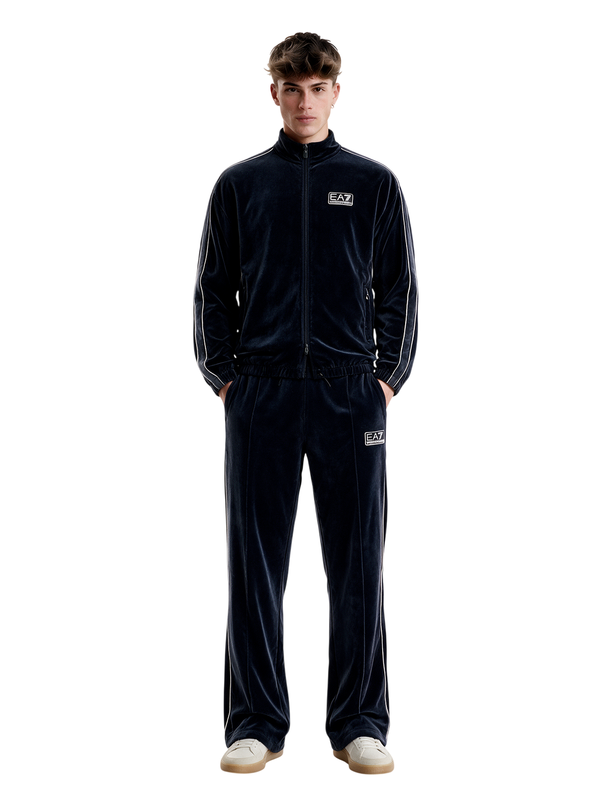 Tuta Uomo EA7 Emporio Armani Velluto Blu
