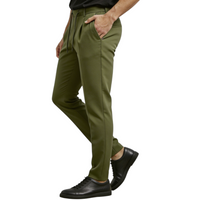 Pantalone Uomo F.Mattioli in Punto Milano Elasticizzato Salvia