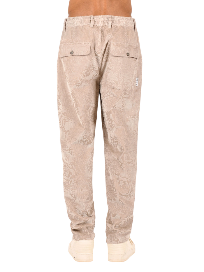 Pantalone Uomo BERNA Velluto Floreale Devorè