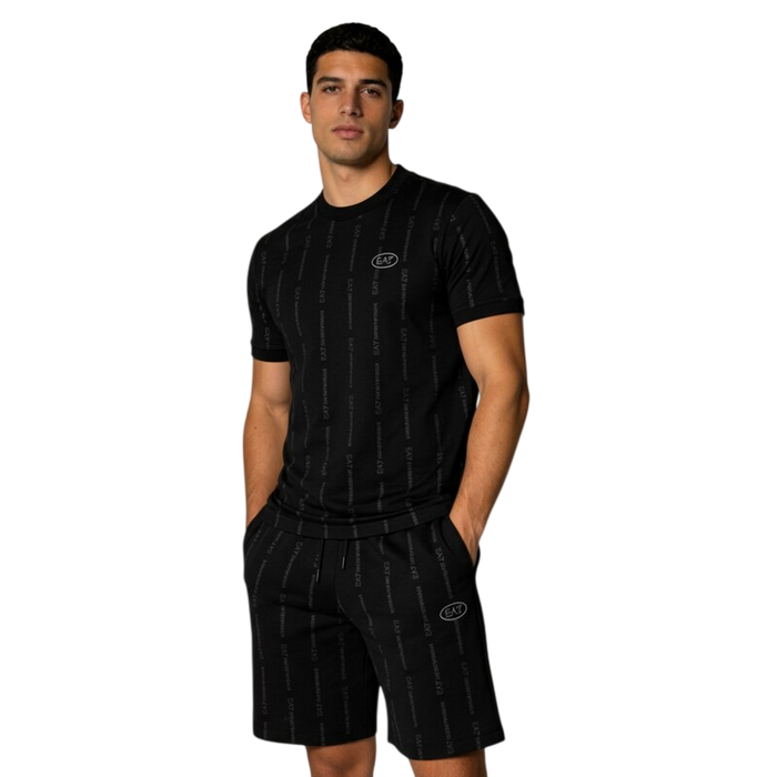 Completo Uomo EA7 Emporio Armani Graphic Series Stampa All over Nero