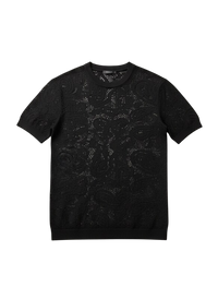 Maglia Uomo BERNA in Maglia Traforata Bianca Nera