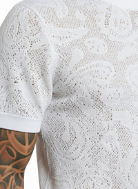 Maglia Uomo BERNA in Maglia Traforata Bianca