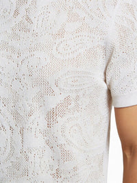 Maglia Uomo BERNA in Maglia Traforata Bianca